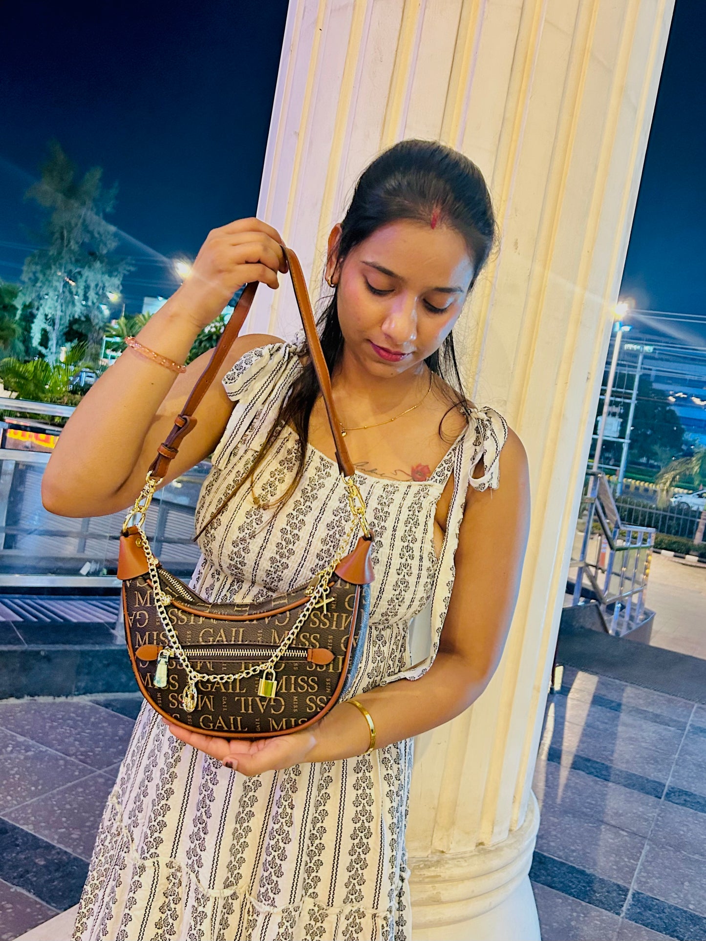 Classic Gail Half-Moon Bag