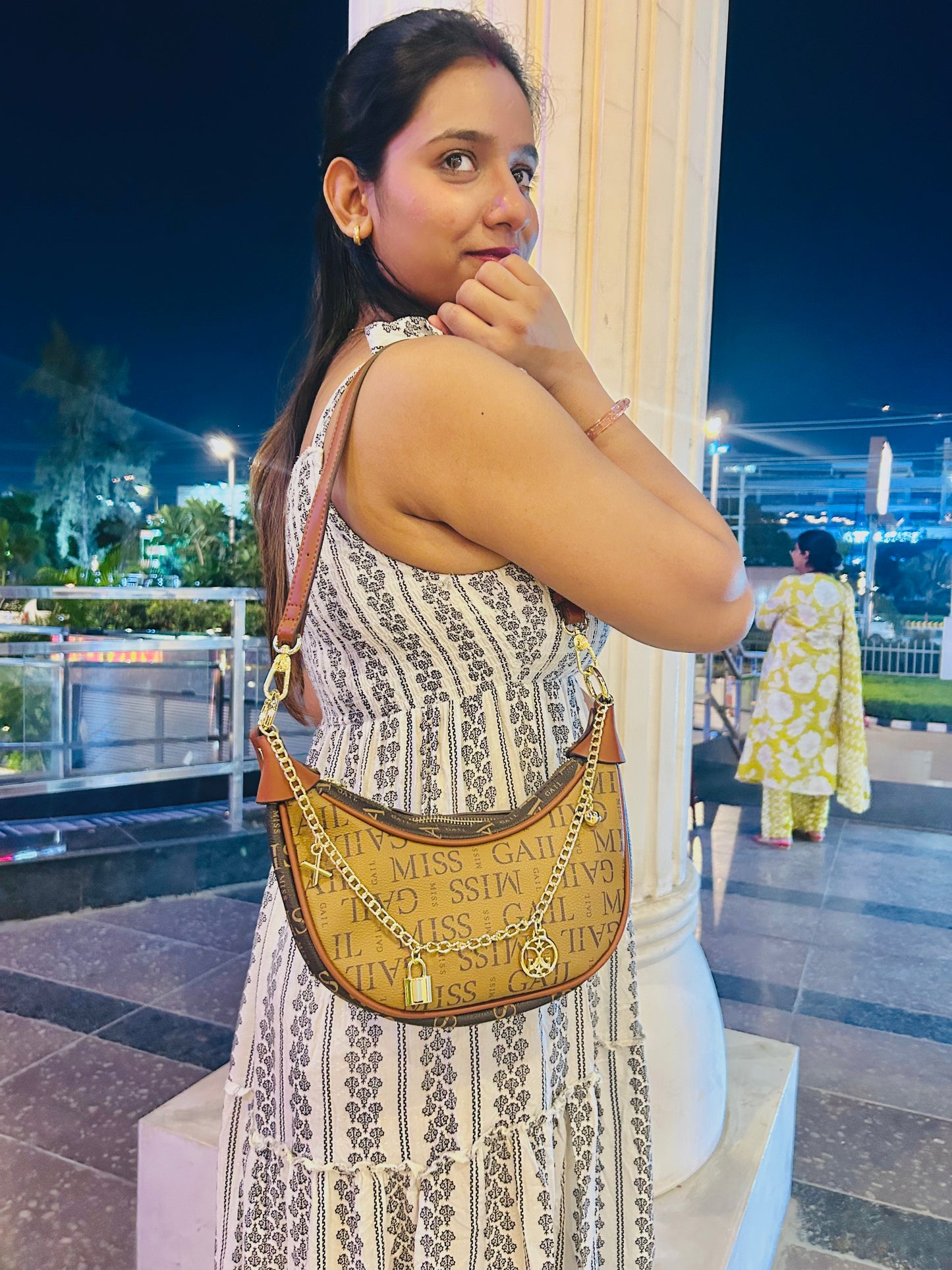 Classic Gail Half-Moon Bag