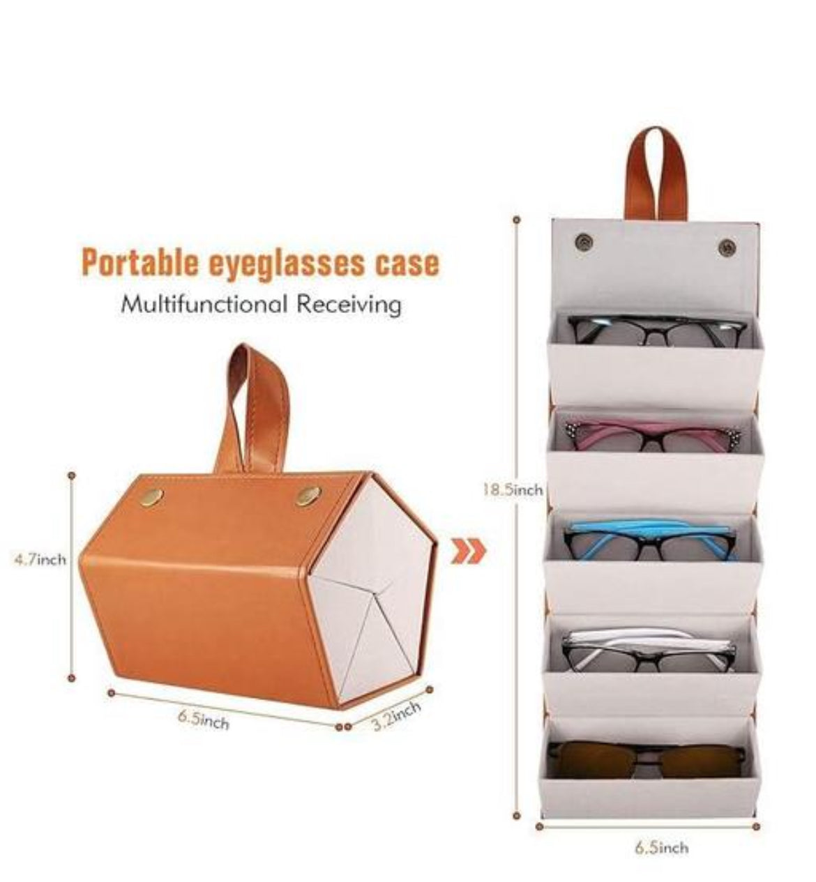 TriFold / Fivefold Travel Sunglass Organizer Case