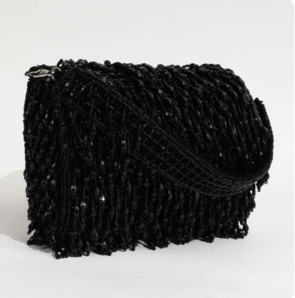 Golden Beaded Handbag.